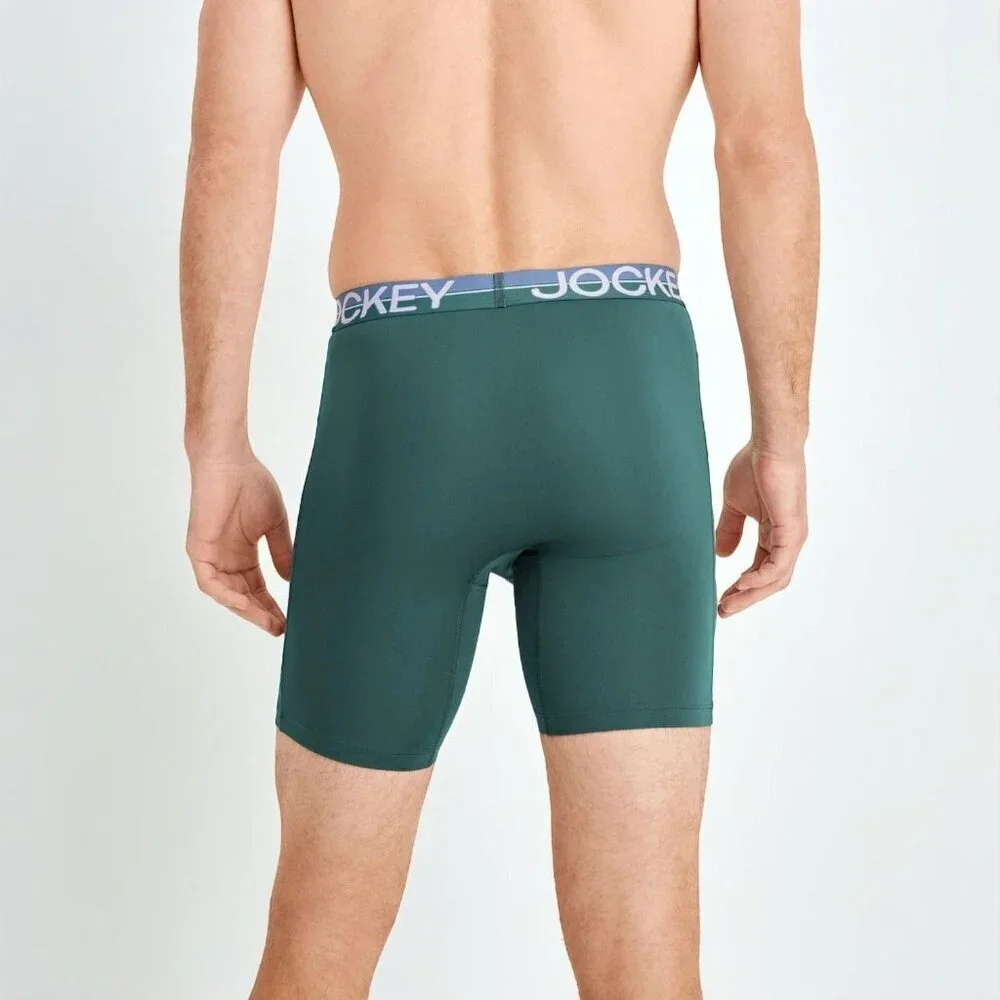 Jockey Long Leg Boxer Briefs 4-Pack Large Infinite Cool Mens Underwear NEW